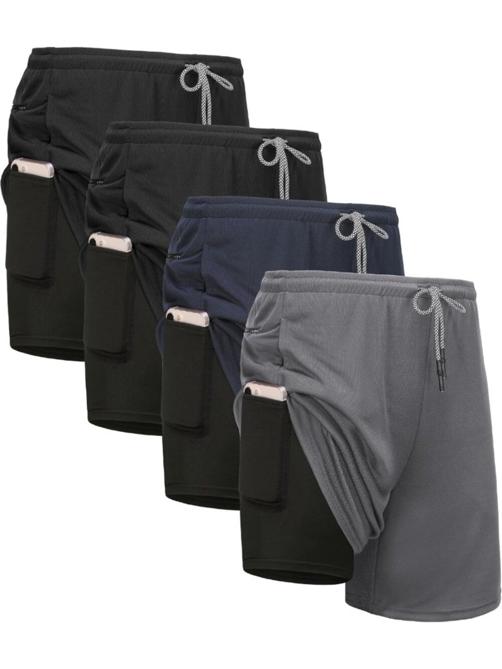 Men's 2-in-1 Lined Running Shorts | Gym Athletic Shorts for Comfort
